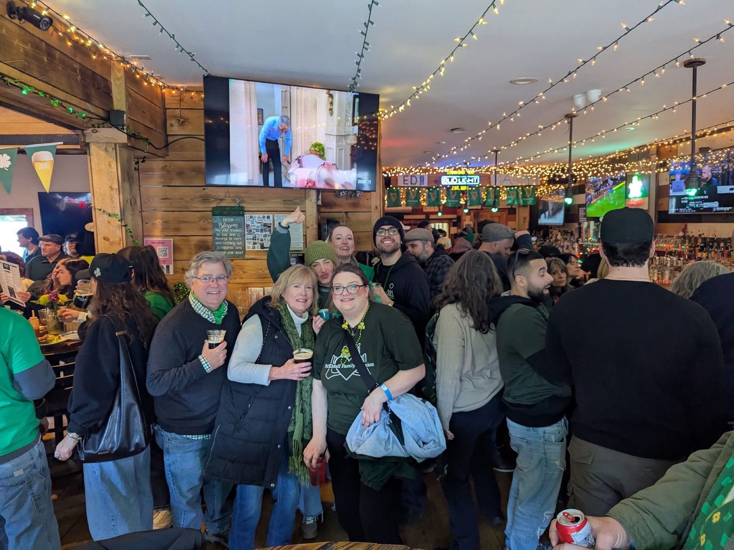 Families gathered at Stinsons Hub for St. Patrick's Day
